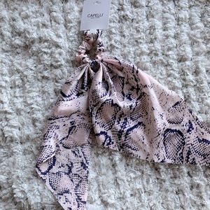 snakeskin scarf hair scrunchie
